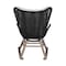 Armen Living Fanny Outdoor Patio Rocking chair in Light Eucalyptus Wood and Charcoal Rope 840254332263 - alternate 10